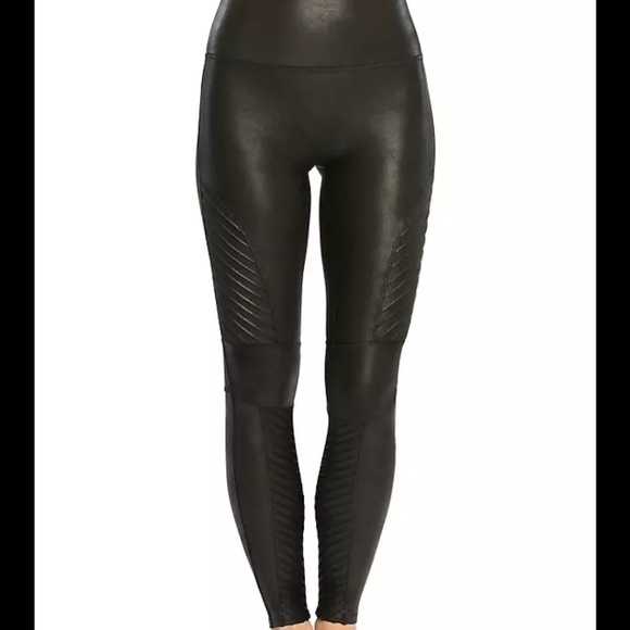 Spanx Faux Leather Moto Legging Black Size S - Picture 2 of 7